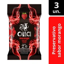 Preservativo Olla Morango C/ 3 Camisinhas Foto mini 2