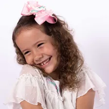 Presilha Bico De Pato Infantil Menina Unic贸rnio Cabelo 17.03 Cor Rosa Foto mini 2