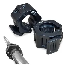 Presilha para barra de academia D1fitness Lock jaw presilha Preto 2 unidades Foto mini 1