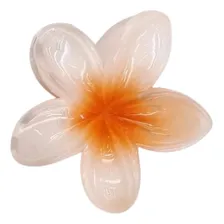 Presilha Prendedor Cabelo Piranha Grande Flor Blogueira Cor Laranja Foto mini 1