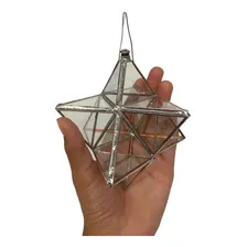 Prisma Dagua Feng Shui Estrela Merkaba 15 Cm Vidro E Metal Foto mini  2