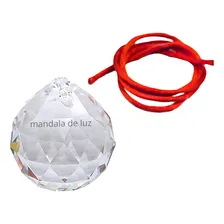 Prisma Esfera De Cristal Asfour 40mm + Fio Vermelho Foto  mini 1