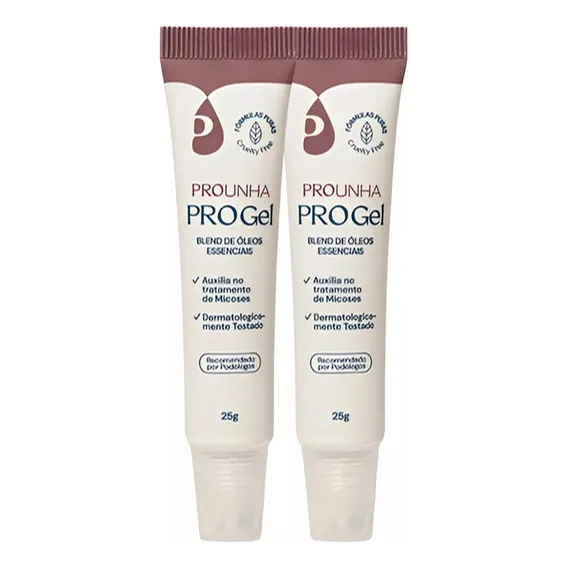Pro Unha kit 2 pro gel 25ml fortalecedor e purificador de unha e pele Foto 1