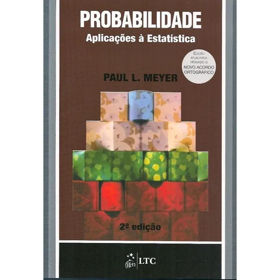 Probabilidade - Aplicações à Estatística, de Meyer. Editorial LTC - Livros Técnicos e Científicos Editora Ltda., capa mole em português, 1987 Foto 1