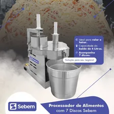 Processador De Alimentos Industrial Profissional Para Pizzaria Supermercado Restaurante Sebem Com 7 Discos Foto mini 3