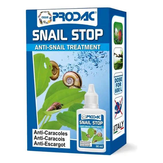 Prodac Snail Stop 30ml Elimina Caracóis Parasitas Até 600 L Foto 1