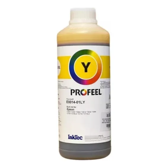 Profeel E0014 Tinta Corante Compatível Com Impressora Epson Tinta Amarelo Foto 1