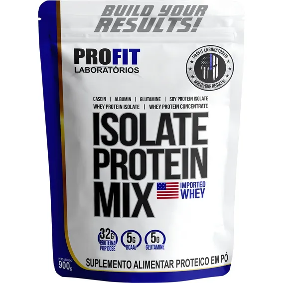 ProFit Laboratórios Isolate Protein Mix Refil 900g - Profit Sabor Chocolate Foto 1
