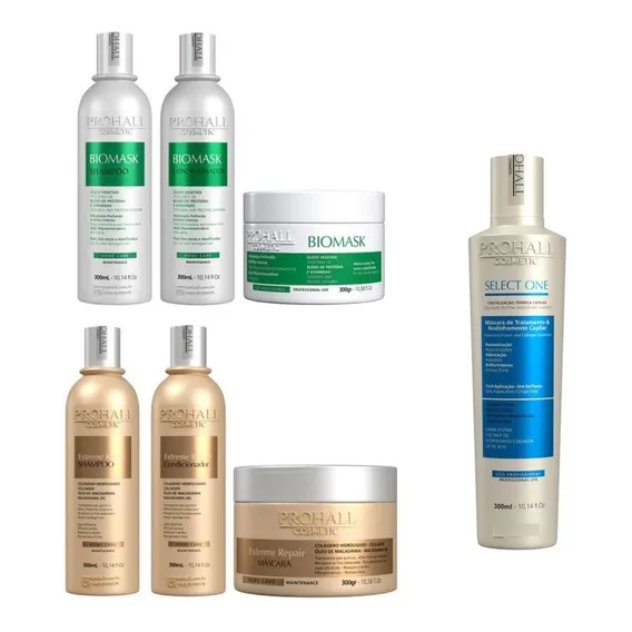Prohall Kit Extreme Repair + Kit Biomask + Select One 300ml Foto 1