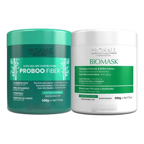 Prohall Kit Máscara Reconstrutora Proboo + Máscara Biomask Foto 1