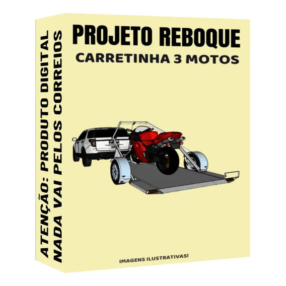 Projeto Reboque Carretinha 3 Motos Plataforma Pdf Detalhado Foto 1
