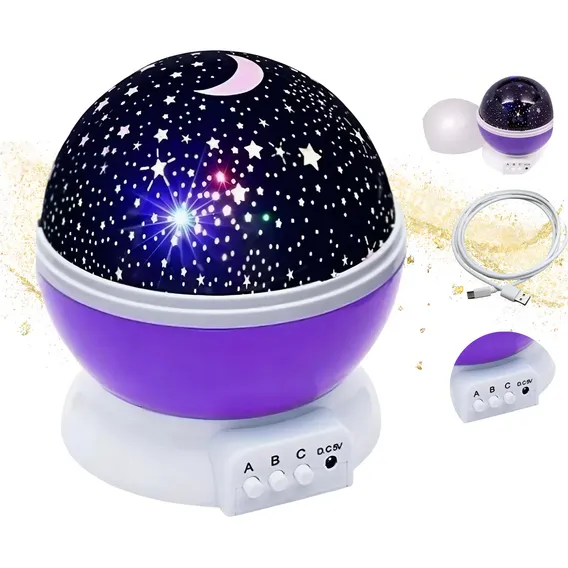 Projetor Galaxia Infantil Quarto Abajur Mesa Star Foto 1