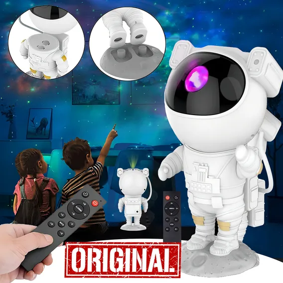 Projetor Luzes Noturna Astronauta Led Luminária Universo Foto 1