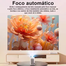 Projetor para home theater/Projetor com WiFi 6/Projetor Bluetooth 5.0/Projetor para jogos/Projetor com foco automático Foto mini 3