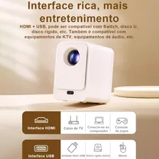 Projetor para home theater/Projetor com WiFi 6/Projetor Bluetooth 5.0/Projetor para jogos/Projetor com foco automático Foto mini 2