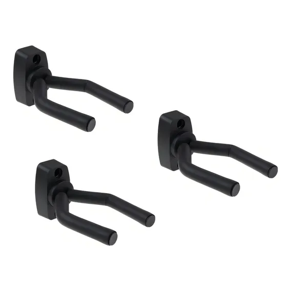 Propria Kit 03 Suporte Musical Parede Violão Cavaco Ukulele Guitarra Cor Preto Foto 1
