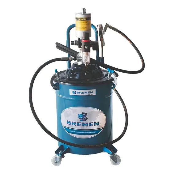 Propulsora Engraxadeira Pneumática Para Graxa Com Tambor 20kg Bremen 8596 Foto 1