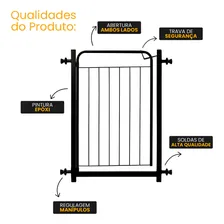 Proteção Grade Portão Pet Cachorro 69cm A 74cm Criança Cães Cor Preto Itagold Foto mini 4