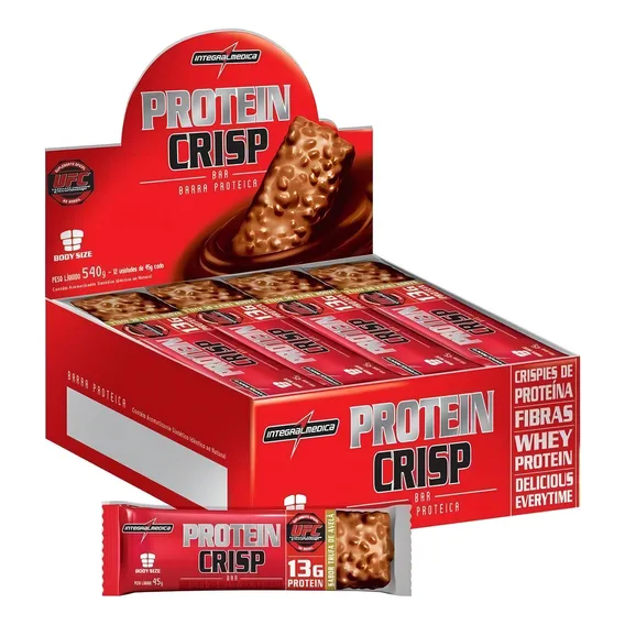 Protein Crisp Bar Cx 12un - Integralmedica Sabor Peanut Butter Foto 1