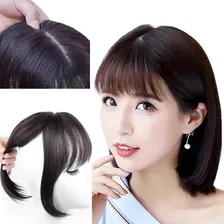 Pr贸tese Capilar Feminina Topo Cabelo Franja 3d = Ao Humano Cor Castanho Foto mini 4