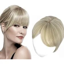 Pr贸tese Capilar Feminina Topo Cabelo Franja 3d = Ao Humano Cor Loiro Foto mini 1