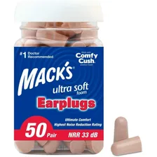 Protetor Auricular Earplugs Macks Ultra 50 Pares 33db Eua Cor Marrom Foto  mini 1