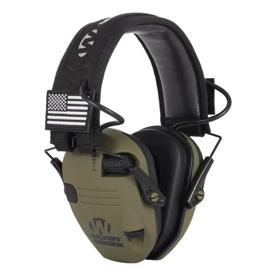 Protetor Auricular Eletr么nico Walkers Razor Ultra Slim Cor Verde Foto 1