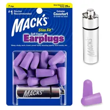 Protetor Auricular Mack's Slimfit 29db 7 Pares + Case Cor Violeta Foto  mini 1