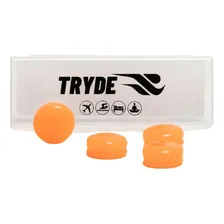 Protetor Auricular Tryde Silicone Dormir Nadar Cor Laranja Foto mini 1