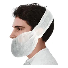 Protetor Barba E Bigode Tnt Branco 100un/pct Foto  mini 1