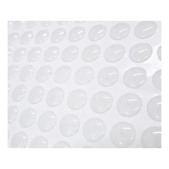 Protetor Batente Gota Silicone Adesivo Multiuso 8mm - 180und Foto 1