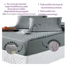 Protetor Colchão Impermeável Queen Matelado 1 Peça Cinza Foto mini  3