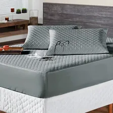 Protetor Colchão Impermeável Queen Matelado 1 Peça Cinza Foto mini 4