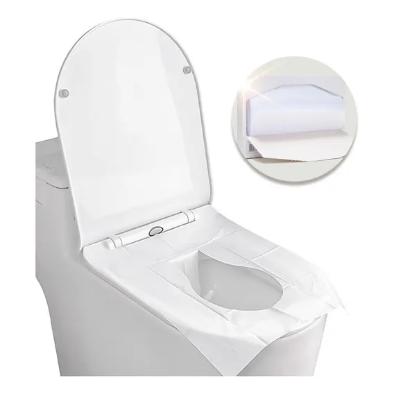 Protetor De Assento Sanitário Descartável Com 40 Folhas Cor Branco Liso Foto 1