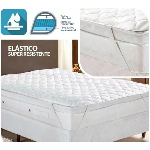 Protetor De Colchão Casal Impermeável Protect Plus Trisoft Foto 1