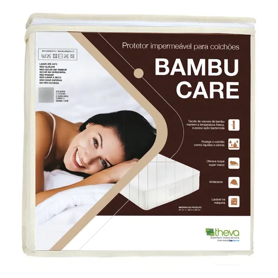 Protetor De Colchão Impermeável Casal Bambu Care Theva Foto 1
