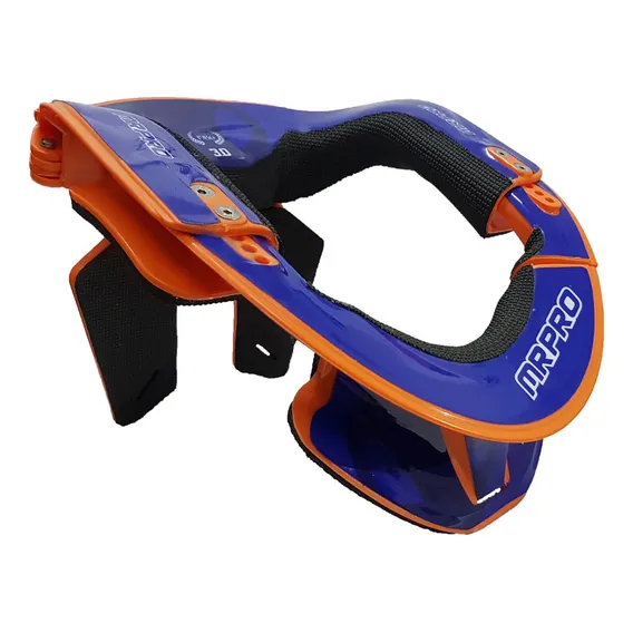 Protetor De Pescoço Mr Pro Neck Brace Trilha Motocross Vx Cor Azul/laranja Foto 1