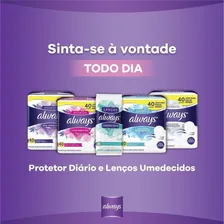 Protetor Diário Always Respirável Leve Mais Pague Menos 40 U Foto mini 4