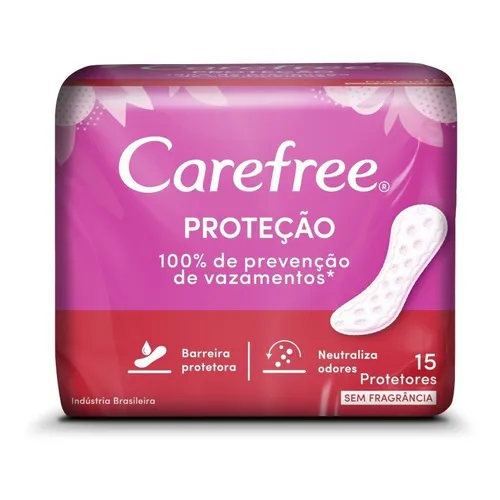 Protetor DiÔrio Carefree Proteção Sem Perfume 15 Unidades Foto 1