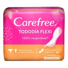 Protetor Diário Carefree Tododia Flexi Sem Perfume 15 unidades Respirável Foto mini 1