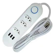 Protetor Elétrico 3 Tomadas Usb Bivolt Espacadas Geladeira Foto mini 1