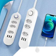 Protetor Elétrico 3 Tomadas Usb Bivolt Espacadas Geladeira Foto mini 4