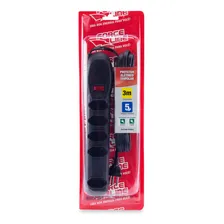 Protetor Elétrico 5 Tom 3 Metros Preto Forceline Foto mini 4