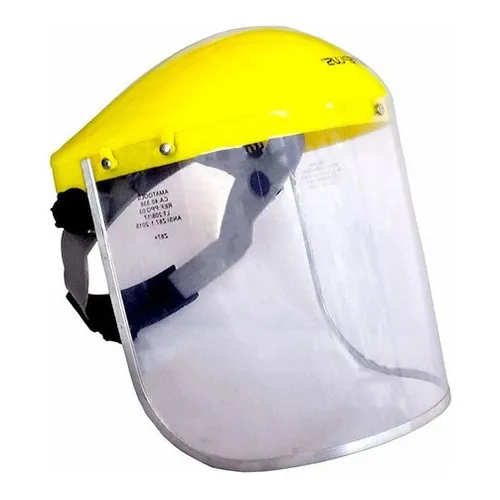 Protetor Facial Catraca Roçadeira Resistente 2 Unidades Cor Amarelo Foto 1