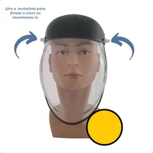 Protetor Facial Face Shield Resistente AcrÃlico Epi Com Ca Cor Incolor Foto mini 2