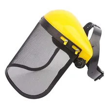 Protetor Facial Mascara Roçadeira Tela Aço Inoxidável Cor Amarelo Foto mini 1