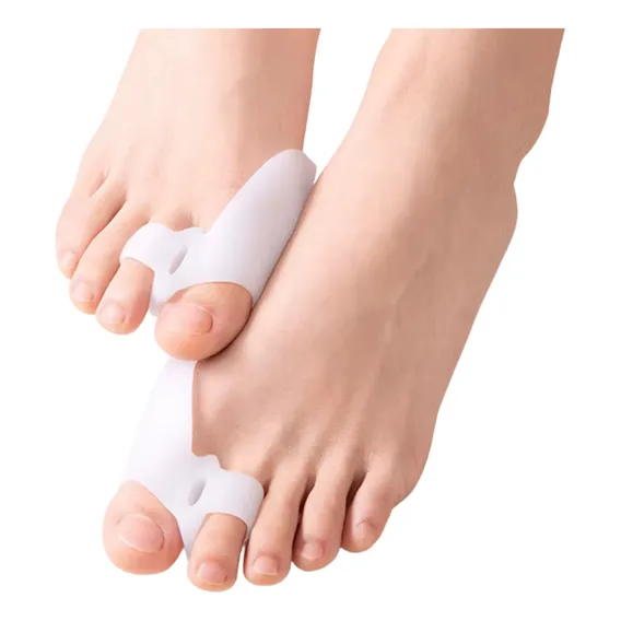 Protetor Joanete Separador Dedos Pes Silicone Joanete 1 Par Cor Branco Tamanho Universal Foto 1