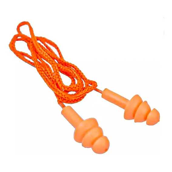 Protetor Ouvido Abafador Auricular Plug Silicone 14db - 1 Un Cor Laranja Foto 1