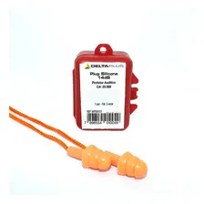 Protetor Ouvido Abafador Auricular Plug Silicone 14db - 1 Un Cor Laranja Foto mini  2