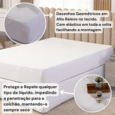 Protetor Para Colchão Impermeável Branco Avulso Casal Padrão Foto mini 2